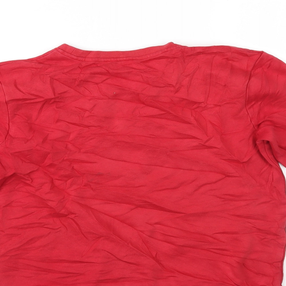 George Boys Red   Pullover Jumper Size 10-11 Years
