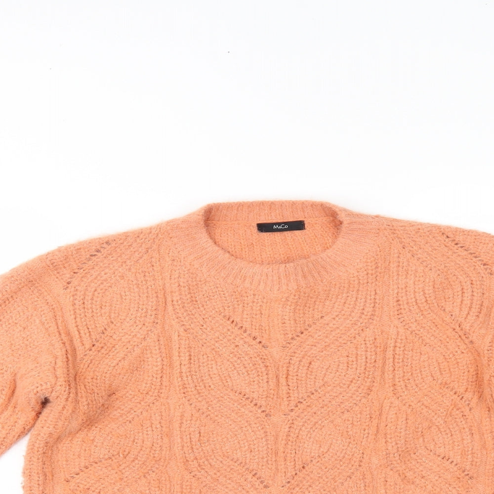 M&Co Womens Orange   Pullover Jumper Size 10