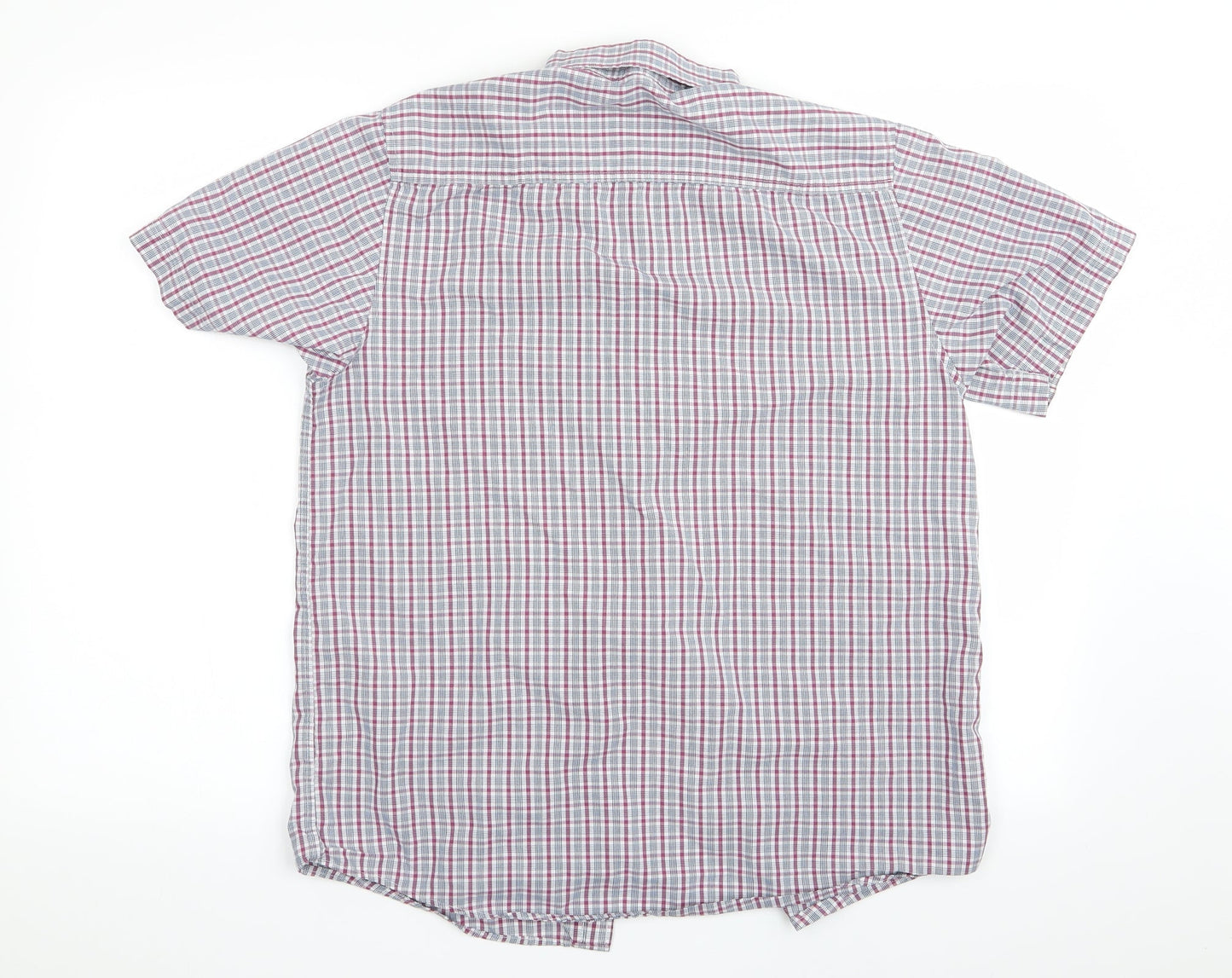 Florence and Fred Mens Red Check   Button-Up Size S