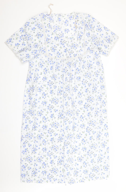 Marlon Womens Blue Floral   Dress Size 10