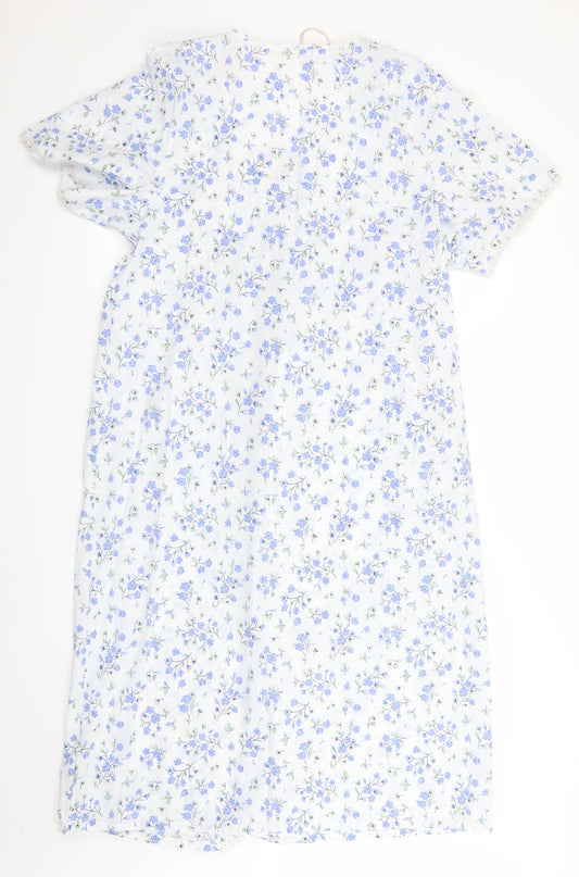 Marlon Womens Blue Floral   Dress Size 10