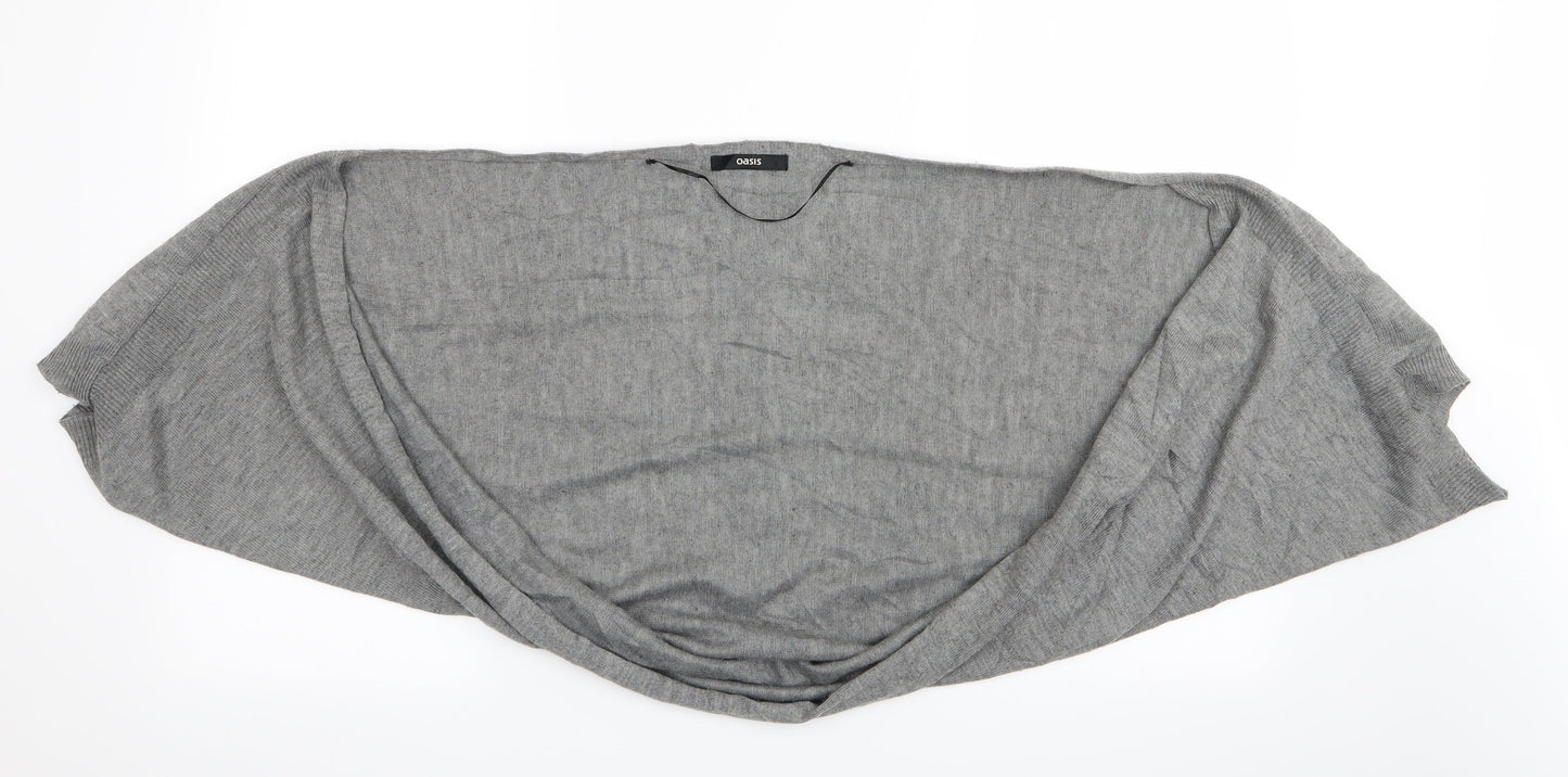 Oasis Womens Grey   Shrug Jumper One Size