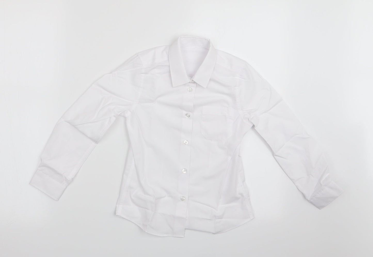Florence and Fred Boys White   Basic Button-Up Size 6-7 Years  - School Shirt