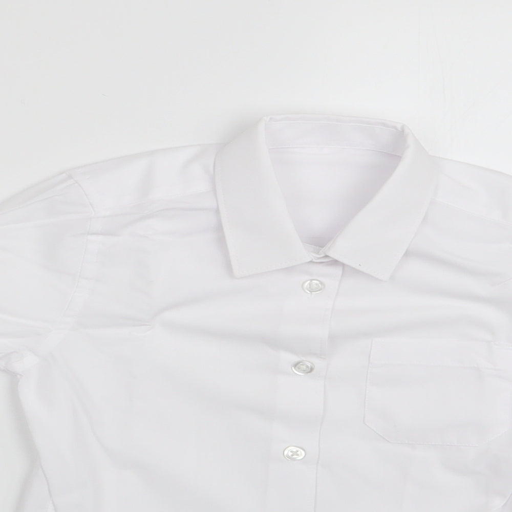 Florence and Fred Boys White   Basic Button-Up Size 6-7 Years  - School Shirt