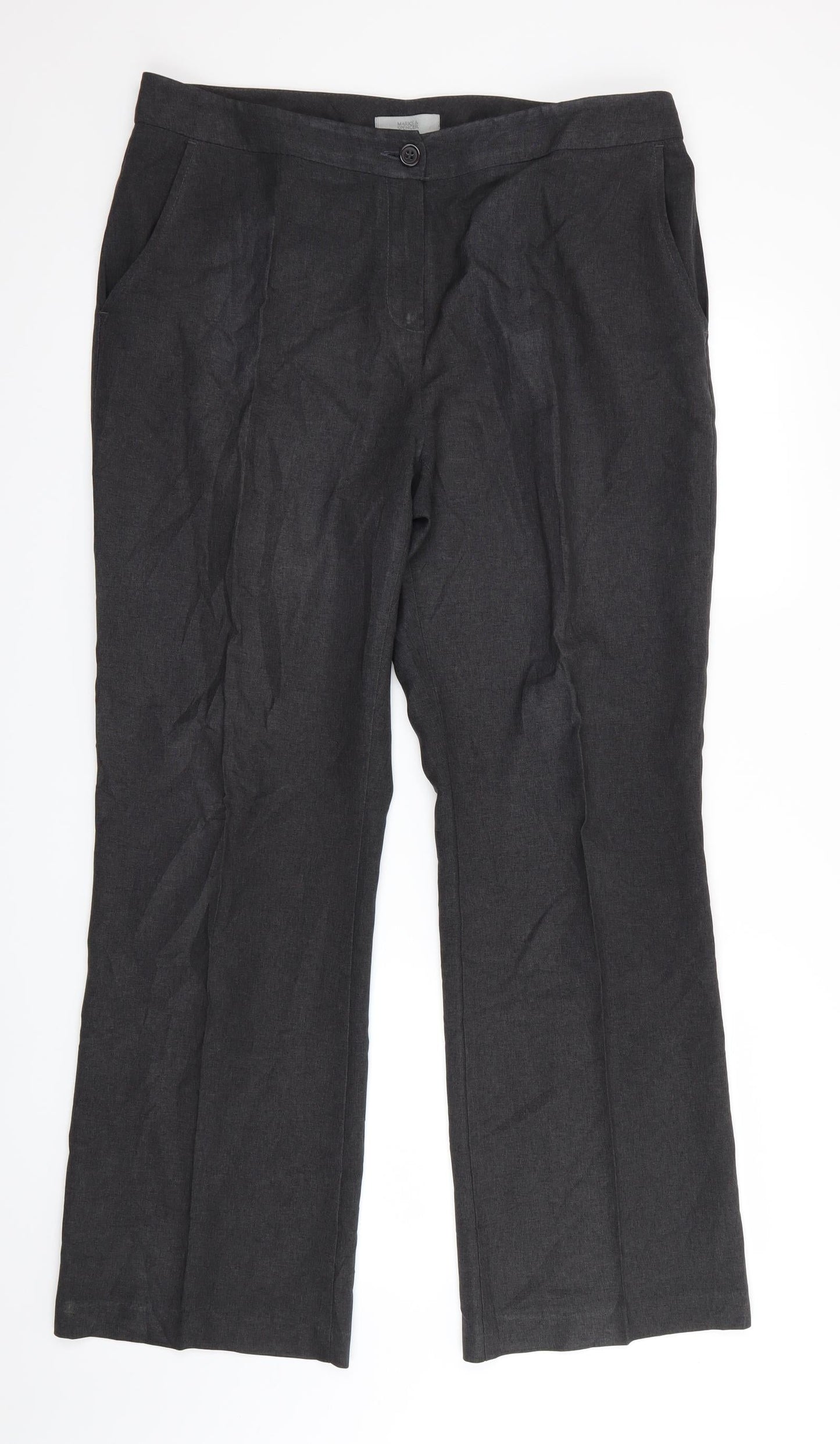 Marks and Spencer Womens Grey   Trousers  Size 16 L30 in