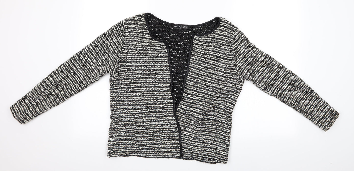 Atmosphere Womens Black Striped  Cardigan Jumper Size M