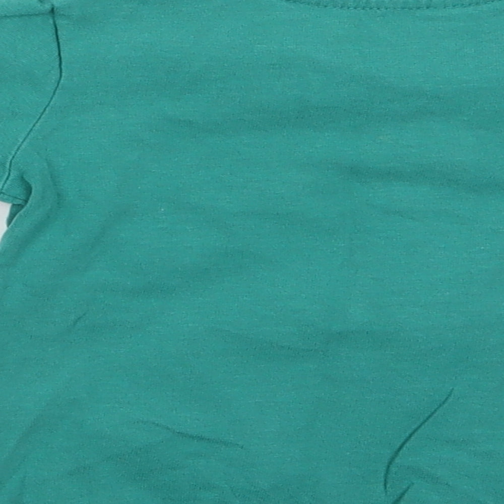 George Girls Green Animal Print  Basic T-Shirt Size 12-18 Months  - Fa La La Lama