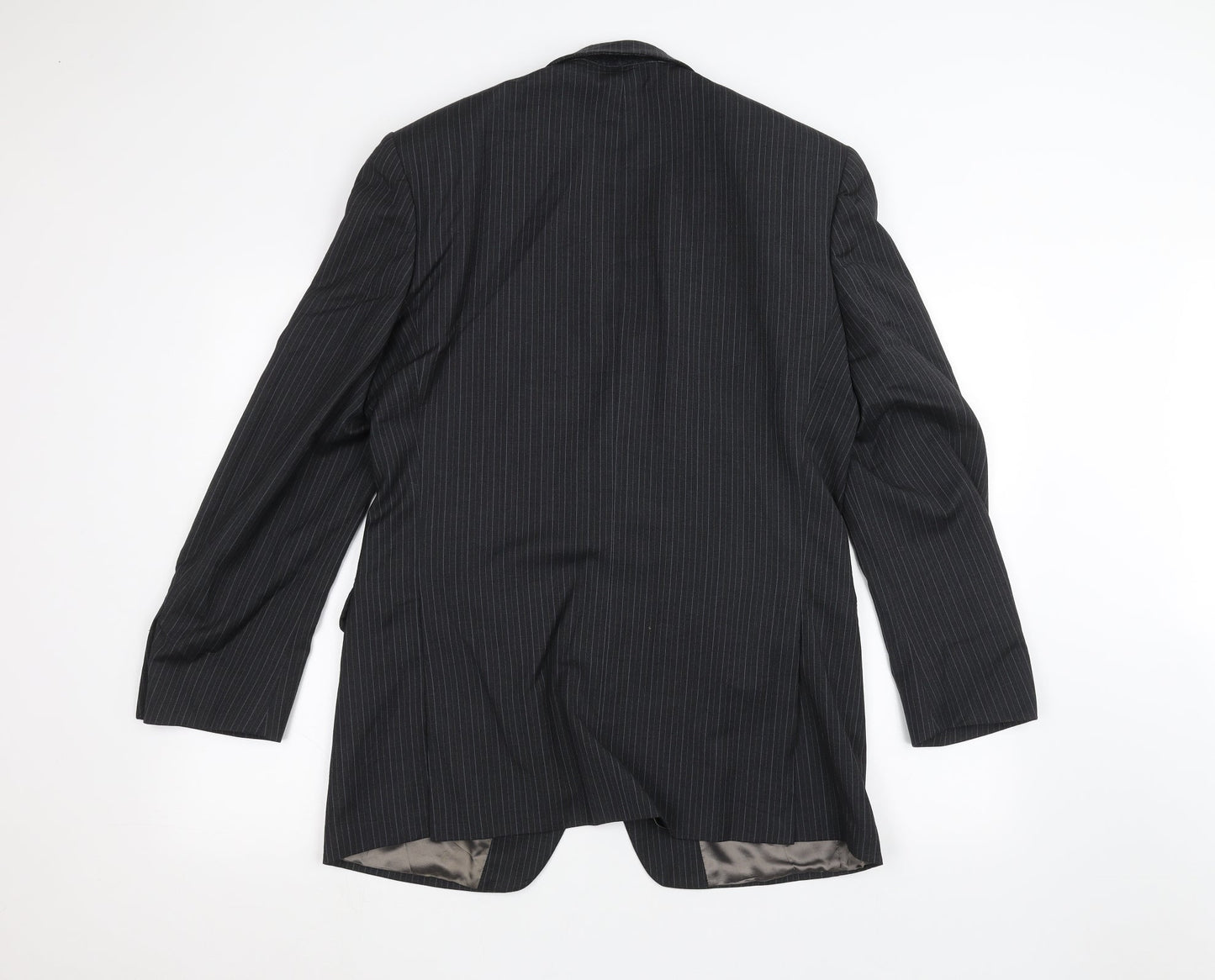 Marks and Spencer Mens Black Striped  Jacket Suit Jacket Size 38