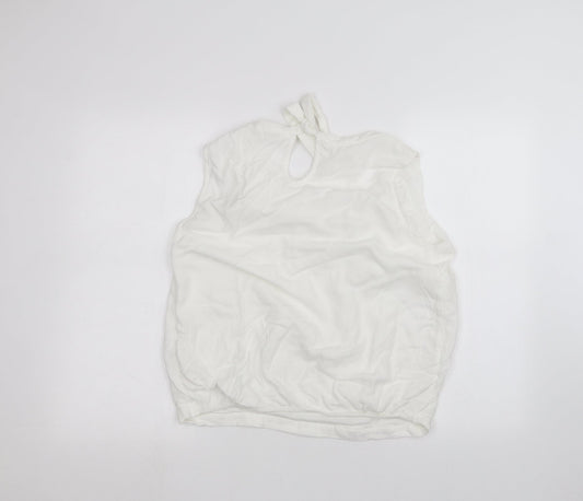 Preworn Womens White   Basic Blouse Size L