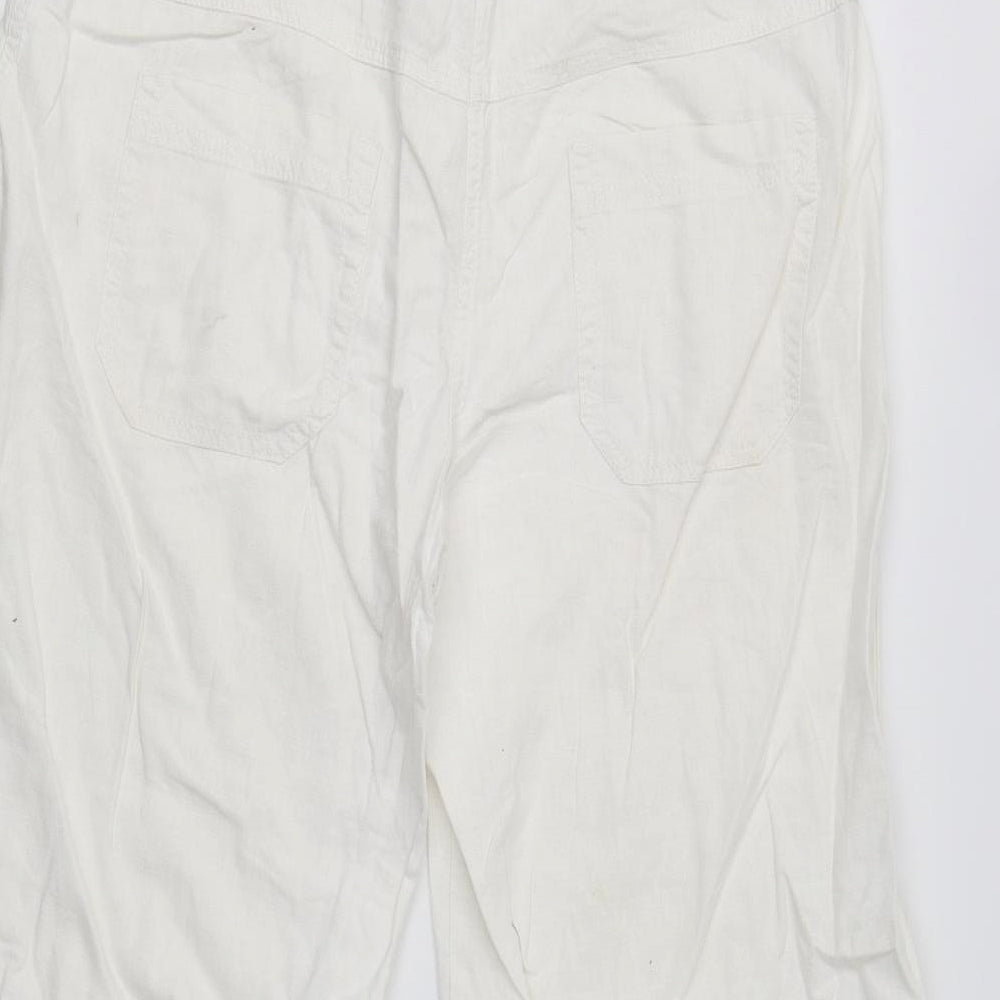 Preworn Womens White   Trousers  Size 14 L27 in