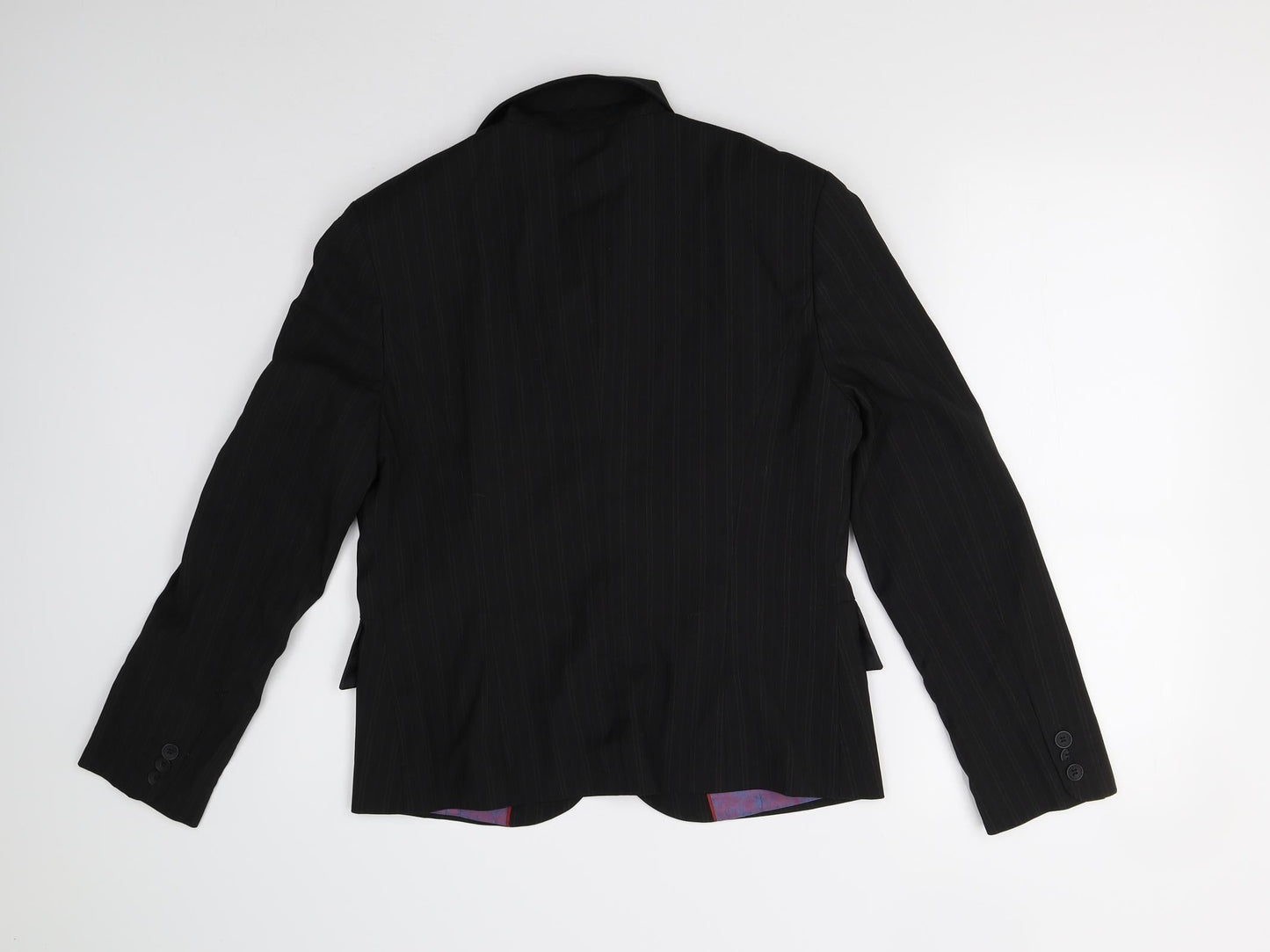 Wardrobes Womens Black Striped  Jacket Suit Jacket Size 12