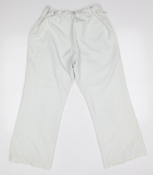 la beeby Womens White   Trousers  Size 16 L27 in - japanese character on leg