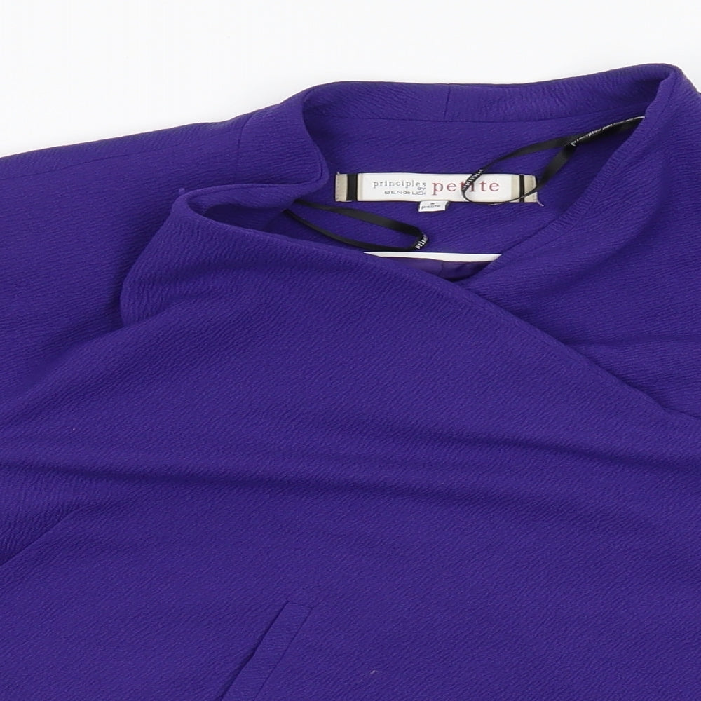 Principles Womens Purple   Jacket Blazer Size 8  - wrap style