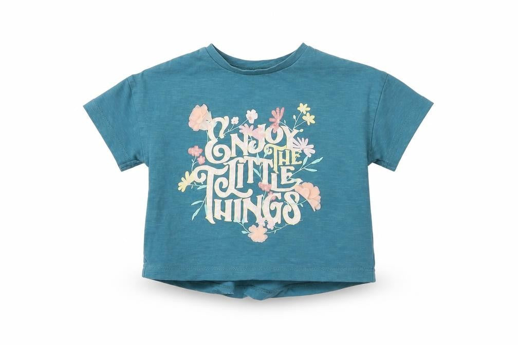 Front view of Next Baby Blue Basic T-Shirt, size 6-9, Months
