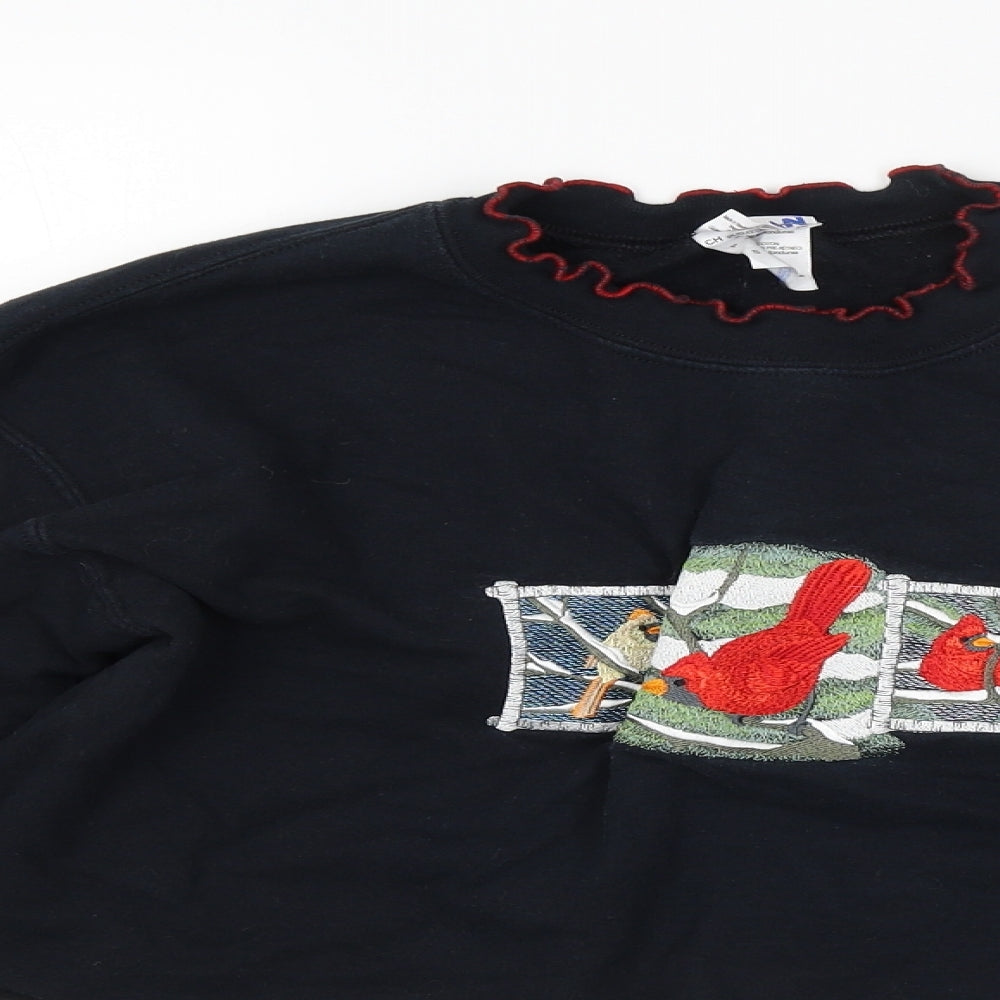 Preworn Womens Black   Pullover Jumper Size S