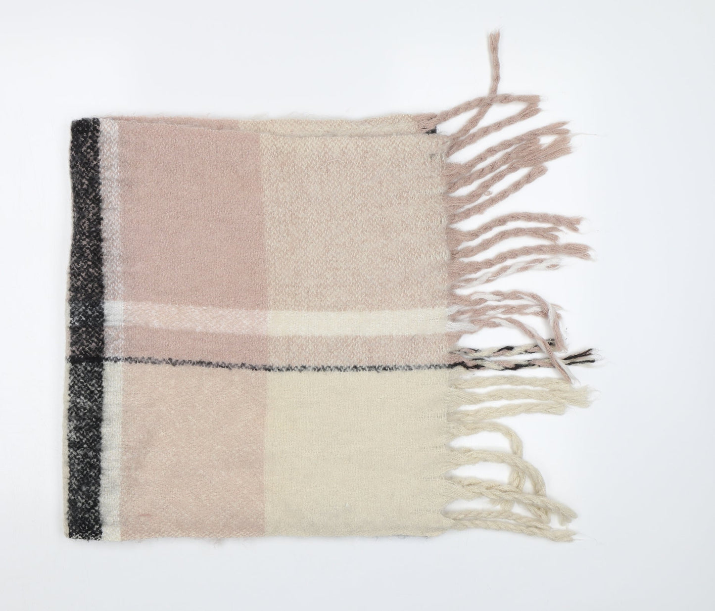 Prteworn Womens Beige Check   Shawl/Wrap