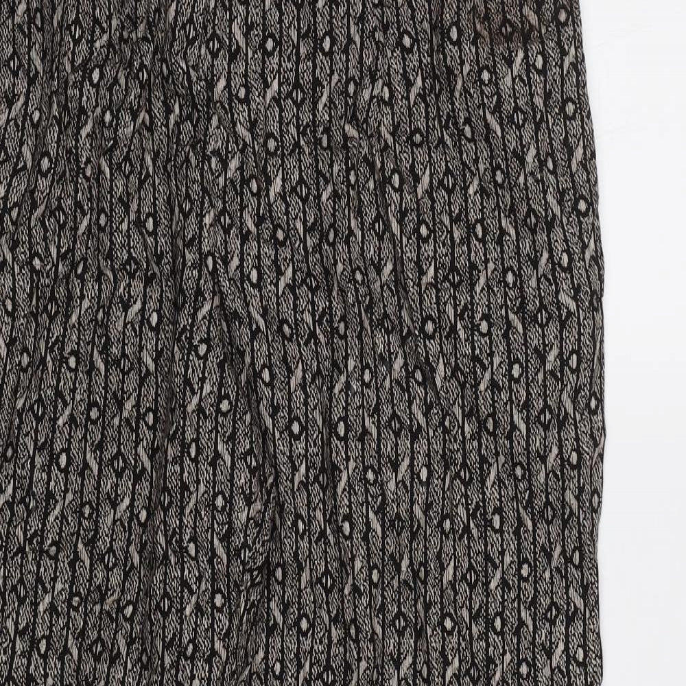 Preworn Womens Brown Geometric  Cropped Trousers Size S L22 in