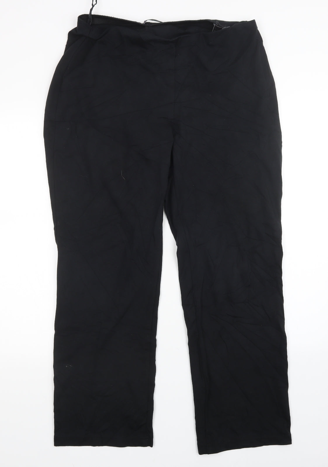 M&S Womens Black   Sweatpants Trousers Size 16 L30 in