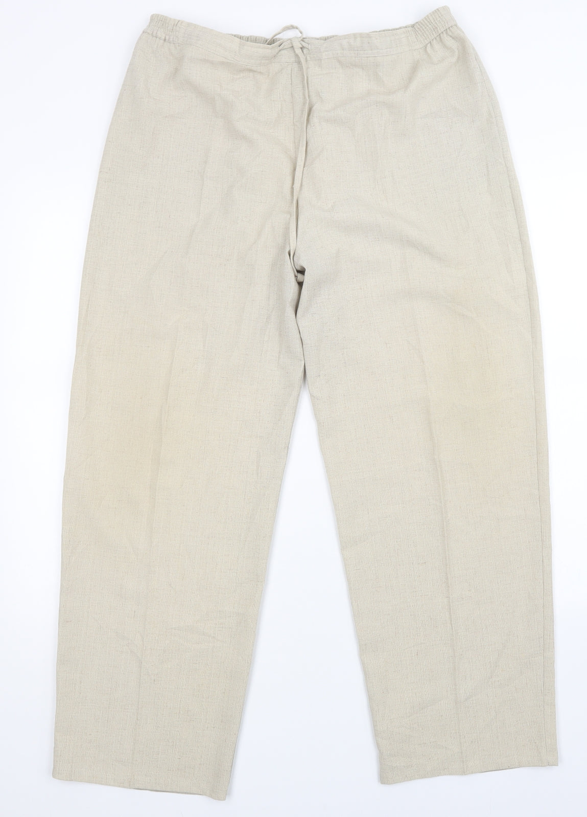 Charade Womens Beige   Trousers  Size 18 L28 in