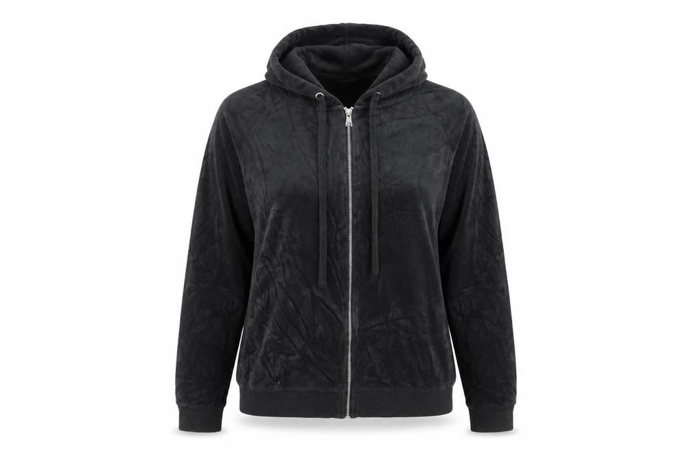 Front view of LOGG women’s grey full zip hoodie, size L