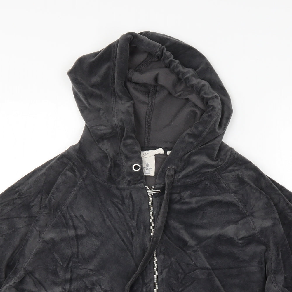 LOGG Womens Grey   Full Zip Hoodie Size L