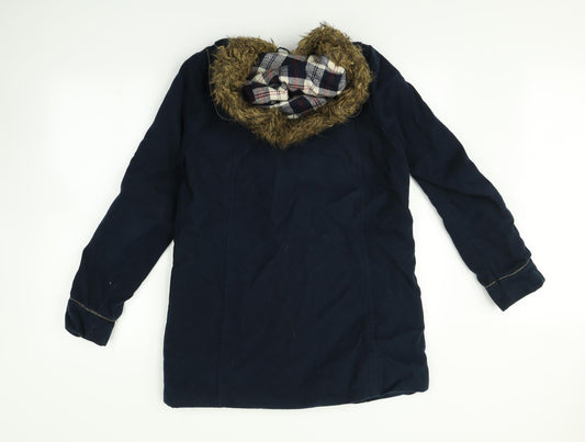 Internationale Womens Blue   Parka Coat Size 12