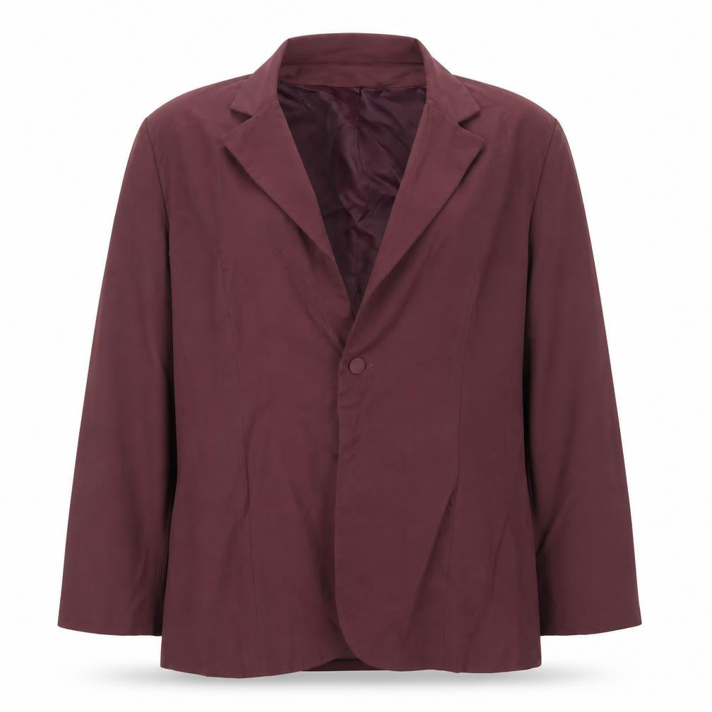 Front view of Missguided women’s purple jacket suit jacket, size UK 18