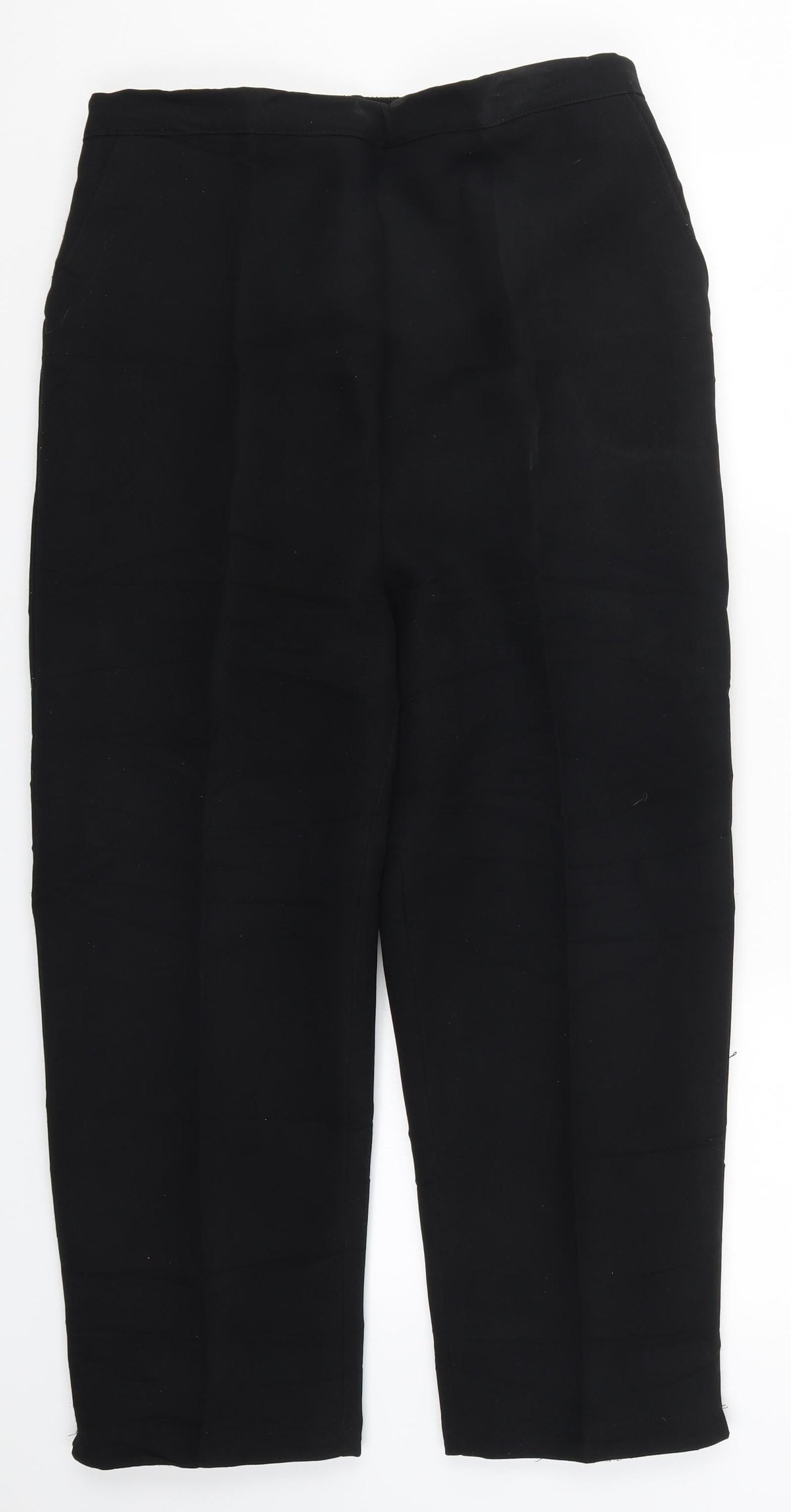 Preworn Womens Black   Trousers  Size 16 L23.5 in