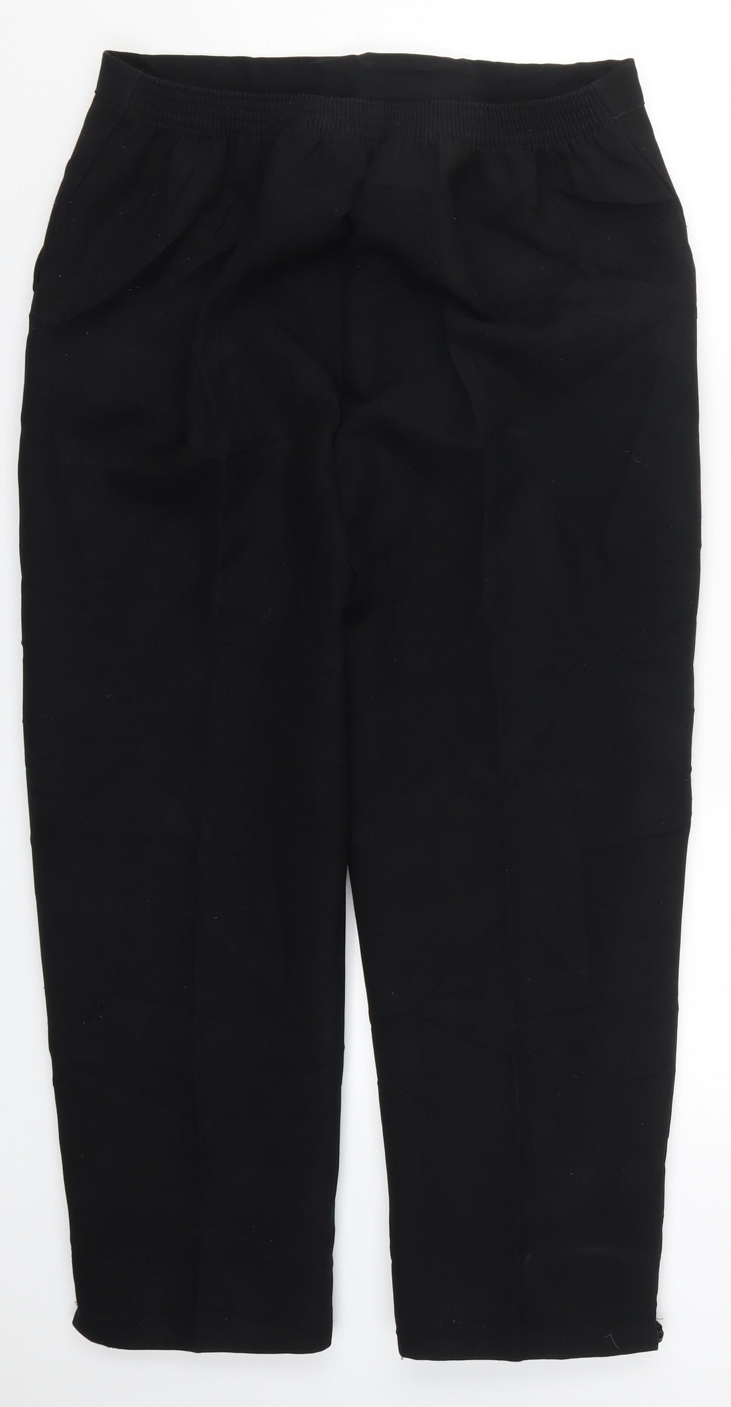 Preworn Womens Black   Trousers  Size 16 L23.5 in