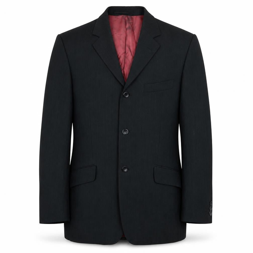 REMUS Mens Black   Jacket Suit Jacket Size 38