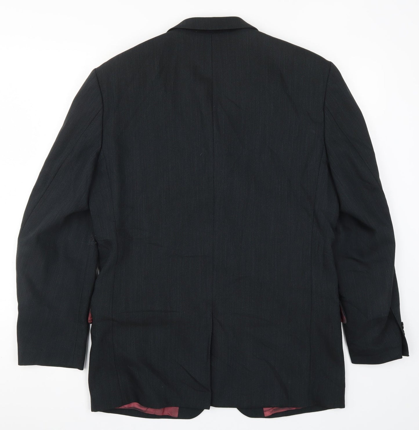 REMUS Mens Black   Jacket Suit Jacket Size 38