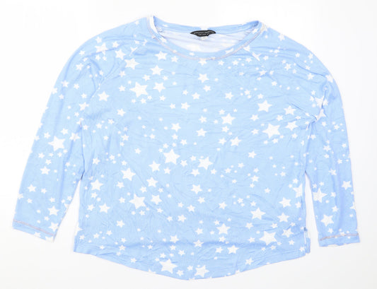 Dorothy Perkins Womens Blue Geometric  Top Pyjama Top Size M  - Stars