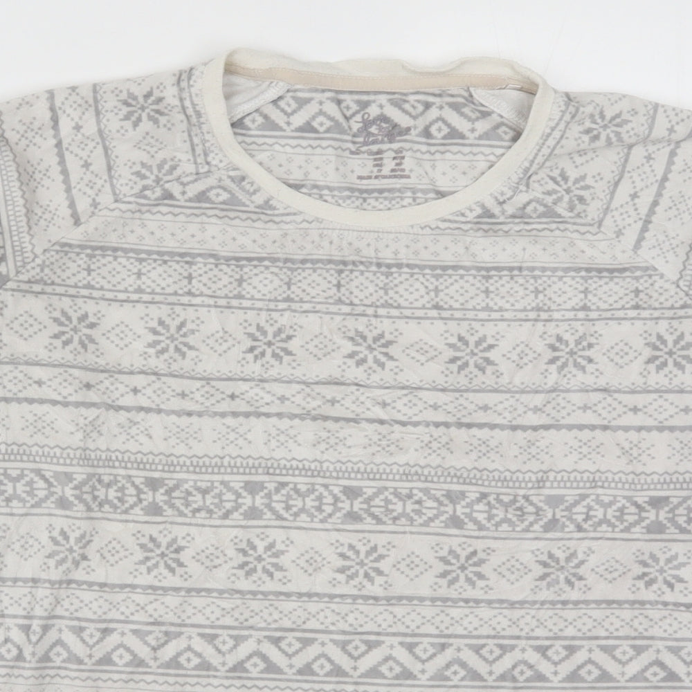 Primark Womens Grey Geometric  Top Pyjama Top Size 6