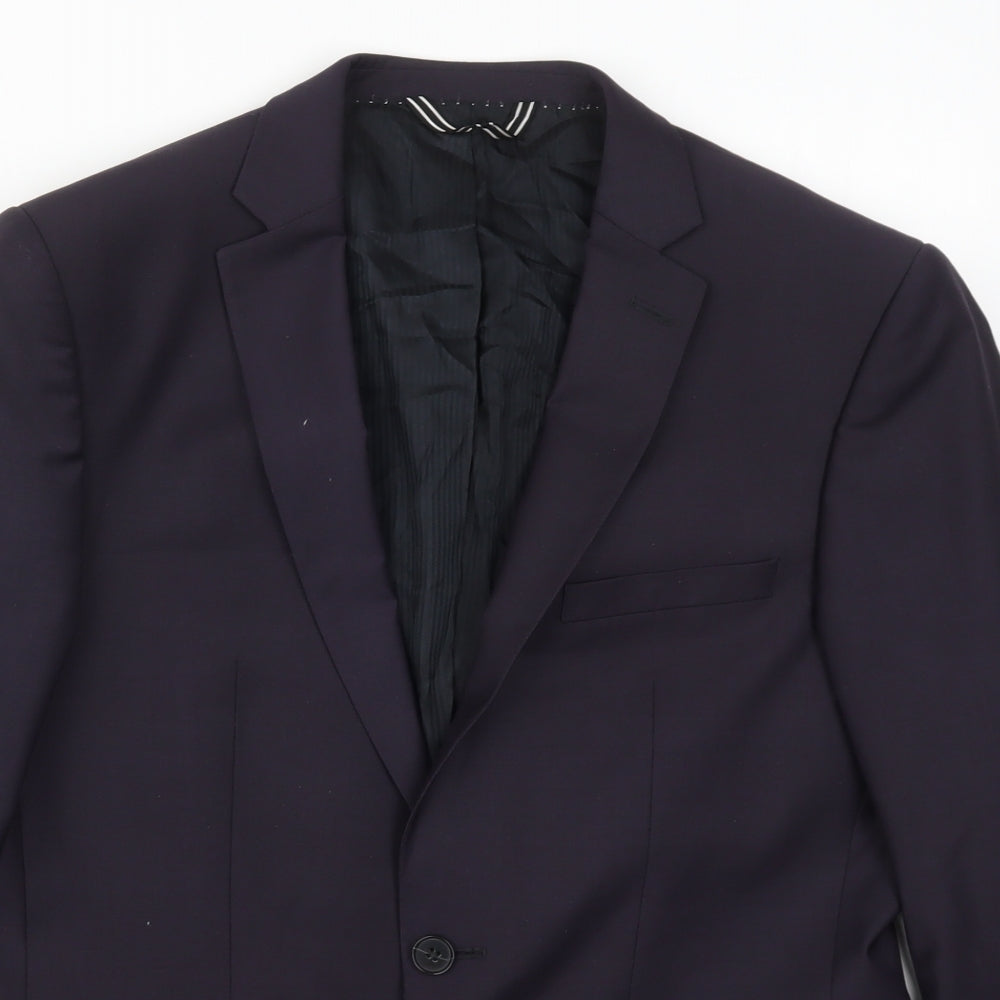 West End Mens Blue   Jacket Suit Jacket Size 38