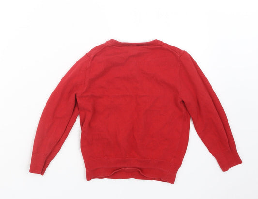 Gap Boys Red  Knit Pullover Jumper Size 4 Years