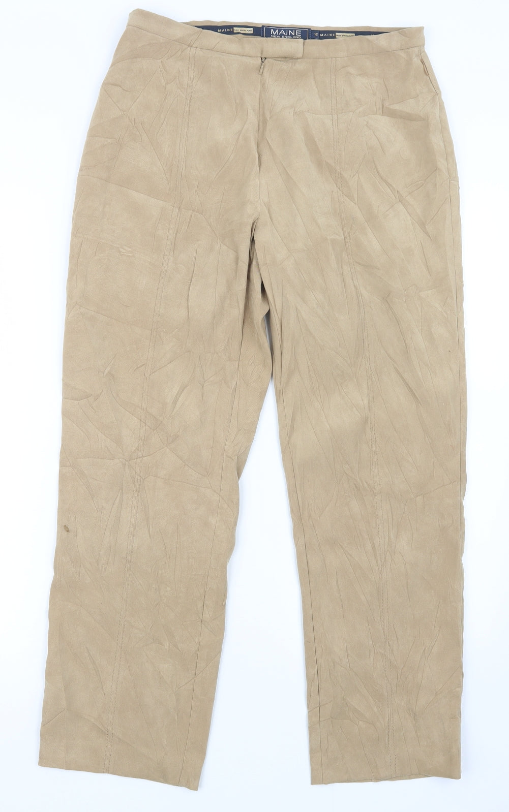 Maine Womens Beige   Trousers  Size 12 L27.5 in