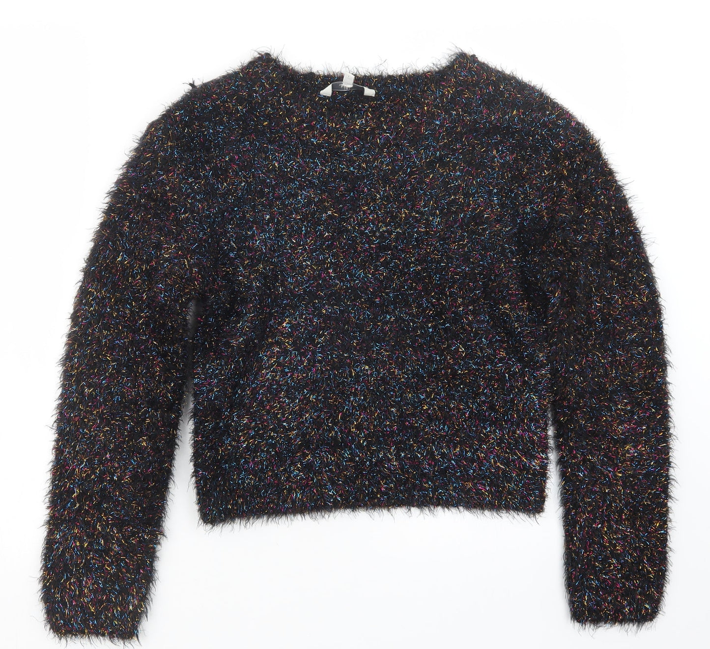 Miss E-vie Girls Black   Pullover Jumper Size 13-14 Years