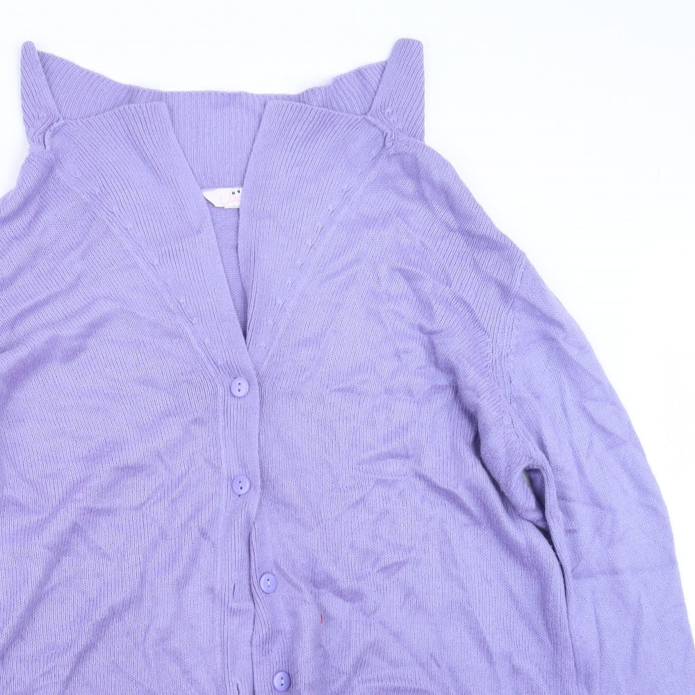 Julipa Womens Purple  Knit Cardigan Jumper Size 12