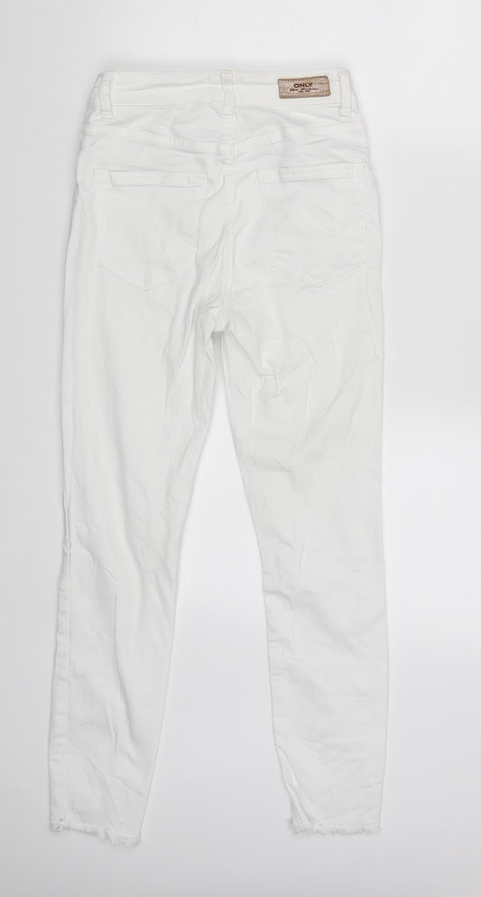 Only  Womens White  Denim Skinny Jeans Size 24 in L25 in