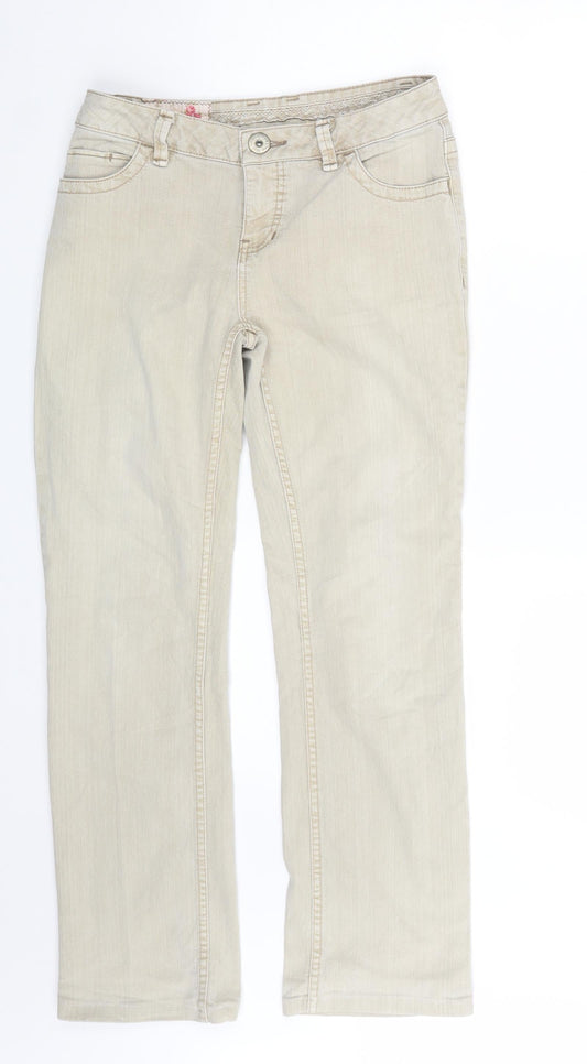 Street One Womens Beige  Denim Straight Jeans Size 32 in L28 in