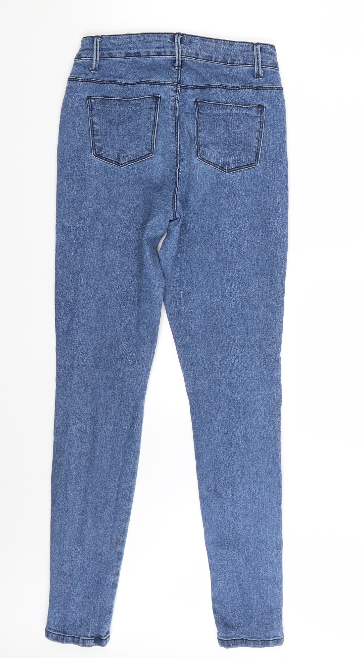 Boohoo Womens Blue  Denim Skinny Jeans Size 8 L29 in