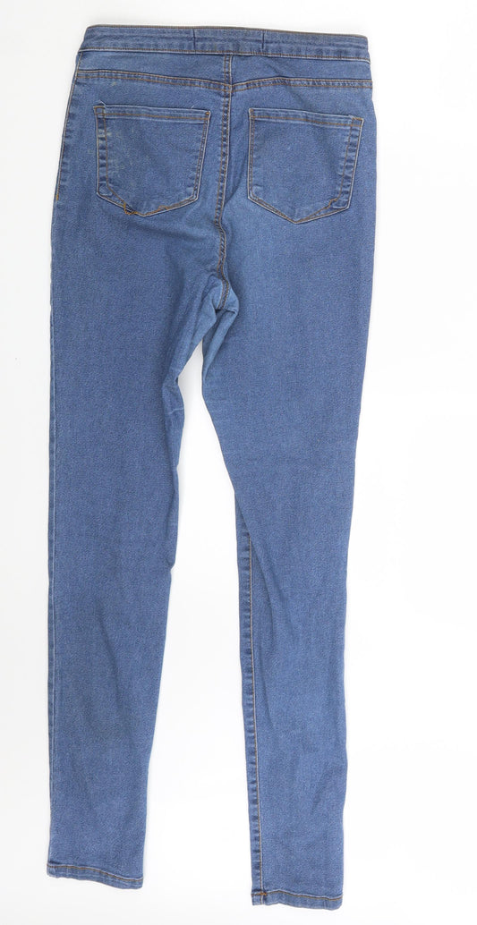 Denim Co. Womens Blue  Denim Jegging Jeans Size 12 L31 in