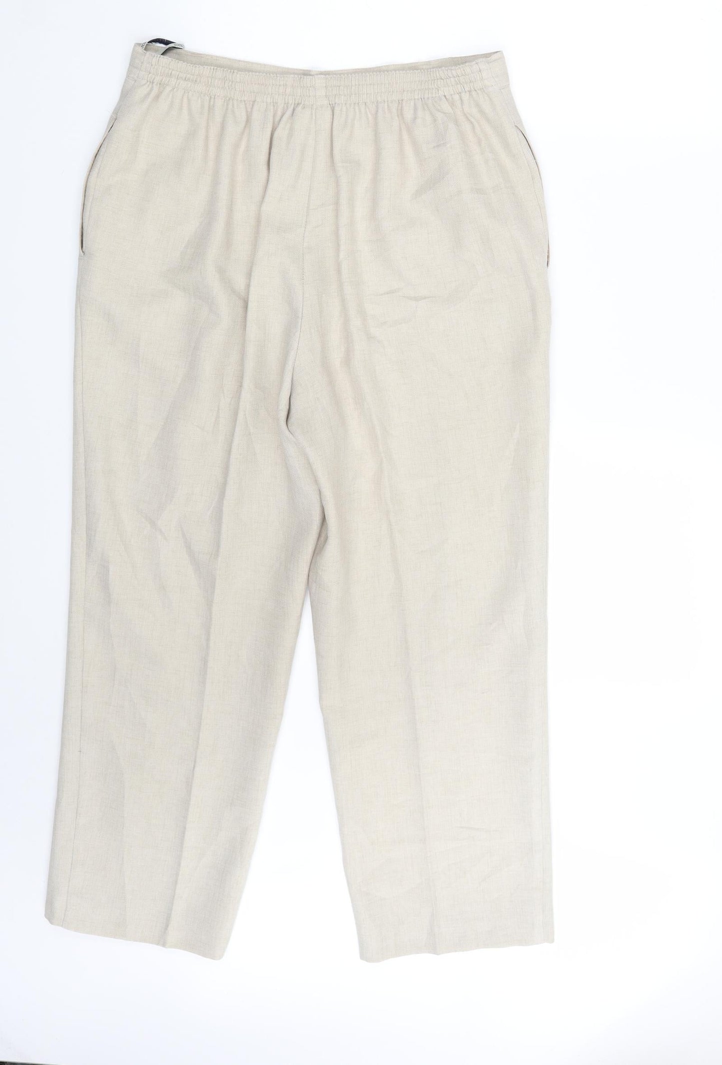 BHS Womens Beige   Dress Pants Trousers Size 14 L25 in