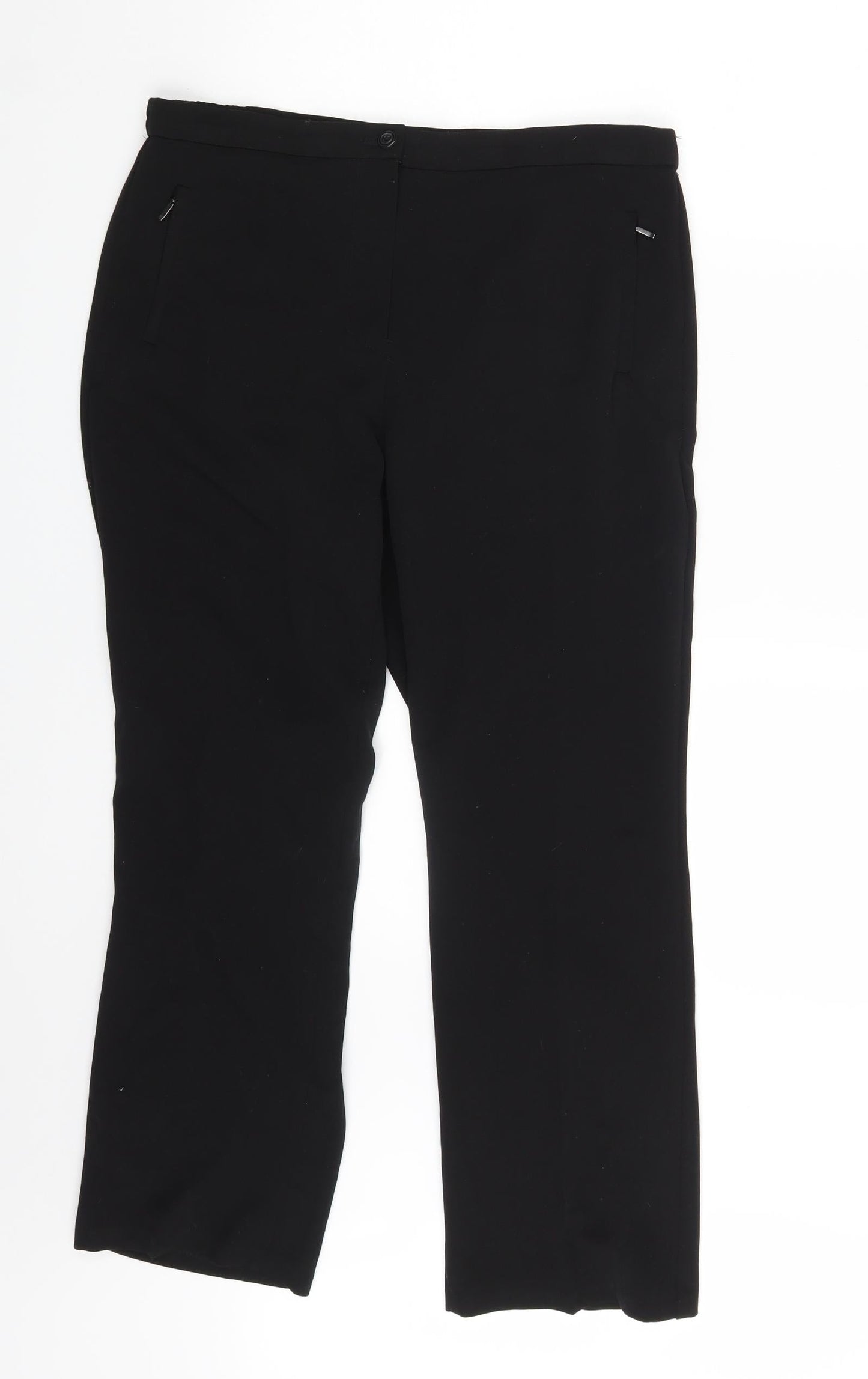 M&S Womens Black   Trousers  Size 12 L26 in