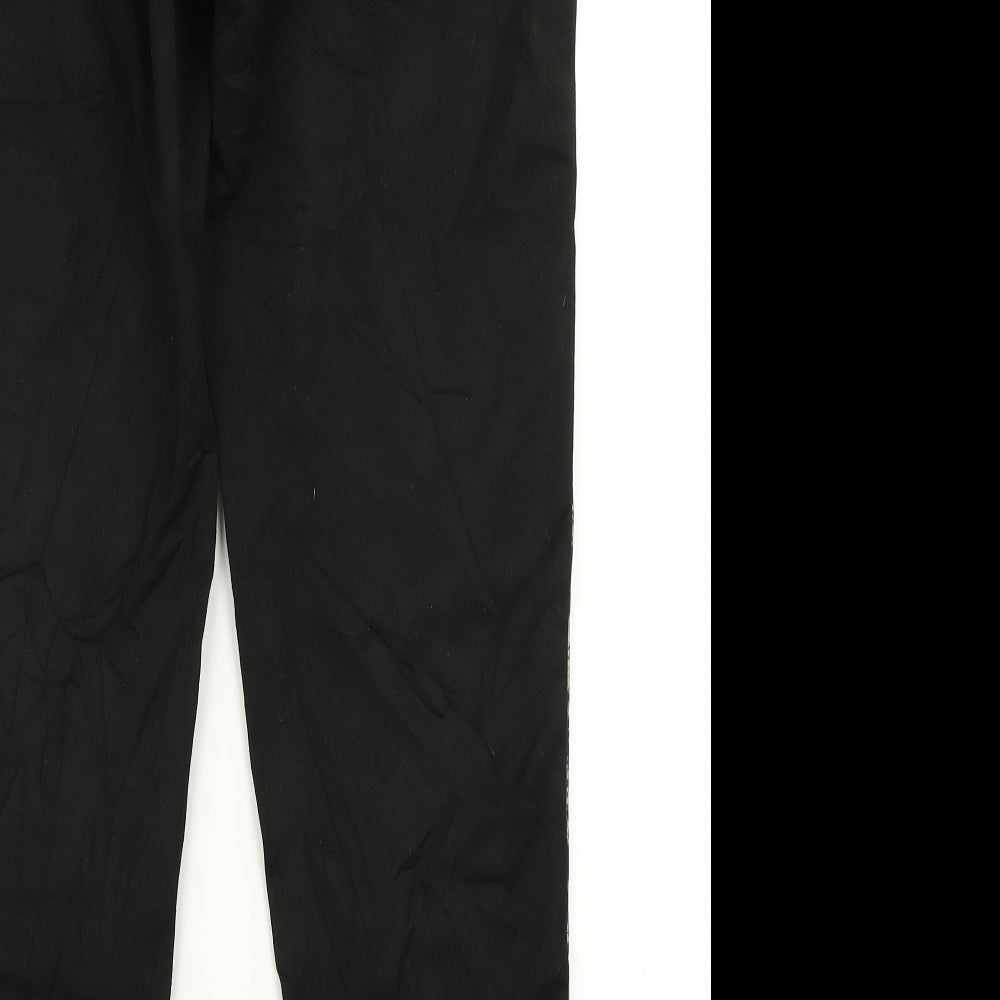VERO MODA Womens Black Striped  Dress Pants Trousers Size M L29 in