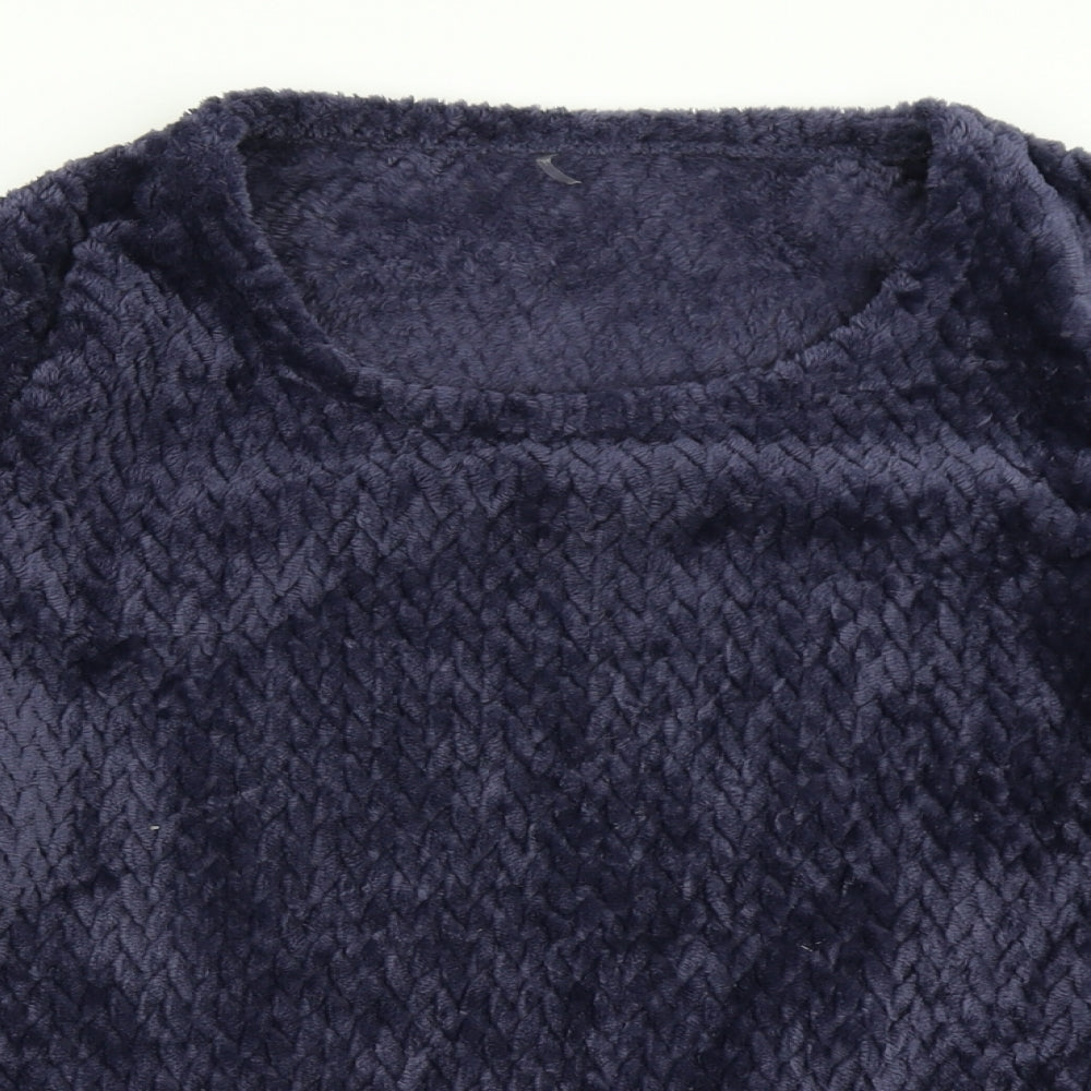 George Womens Blue Solid  Top Pyjama Top Size 8