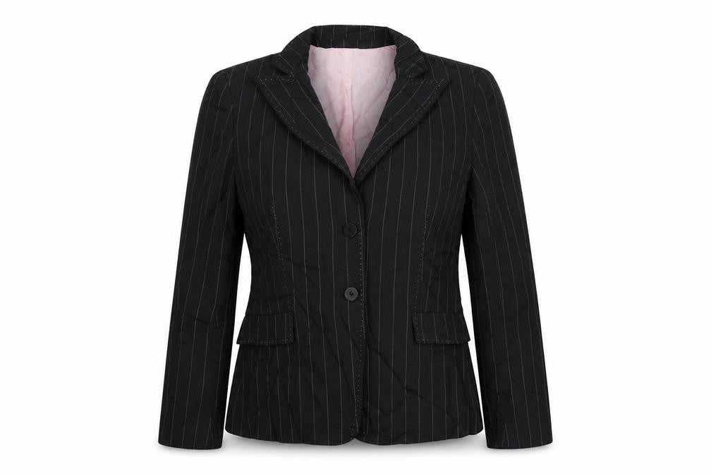 Marks and Spencer Womens Black Striped  Jacket Suit Jacket Size 10