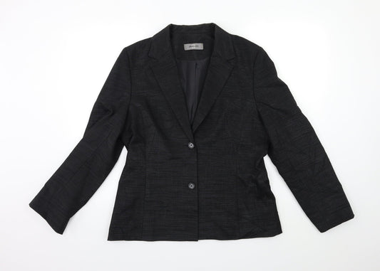 AMARANTO Womens Black   Jacket Blazer Size 14