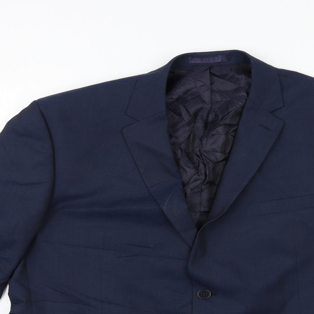 Preworn Mens Blue   Jacket Suit Jacket Size 46