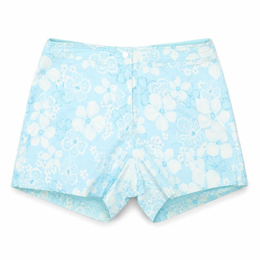 Preworn Womens Blue Floral  Cargo Shorts Size 32 in